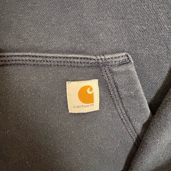 Carhartt Hoodie Womens Medium Black Relaxed Fit Neck Pullover Pocket - Picture 2 of 3